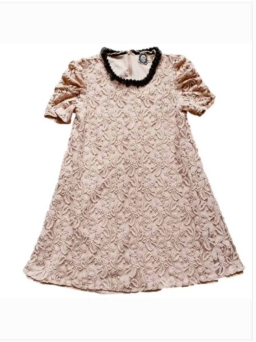 Vintage Y2K Forever 21 rose lace swing dress with beads size XS - Picture 2 of 7
